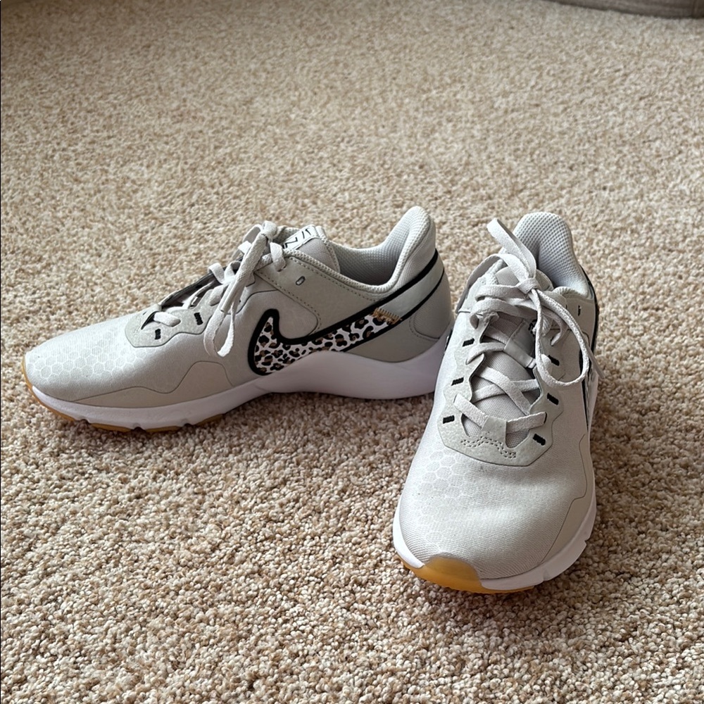Nike beige Sneakers with Animal Print